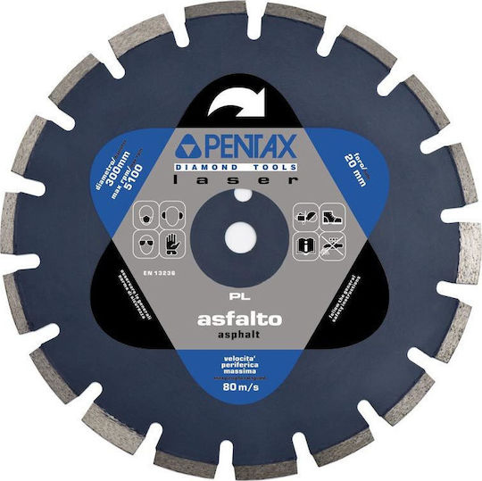 Pentax Cutting Disc Asphalt 400mm Cutting Disc Construction Materials Hole Diameter 400mm 1pcs