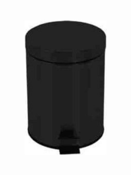 Karag Oval MB Metallic Toilet Bin 5lt Black Matt