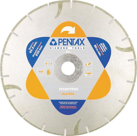 Pentax Marble Cutting Disc EL/Y 230mm Cutting Disc Construction Materials Hole Diameter 230mm 1pcs