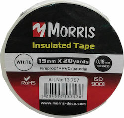 Morris Isolierband 19mm x 18m Iso 9001 White Weiß
