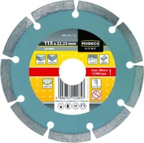 Modeco Disc de tăiere diamantat Uran 115mm Disc de tăiere Materiale de construcție 115mm