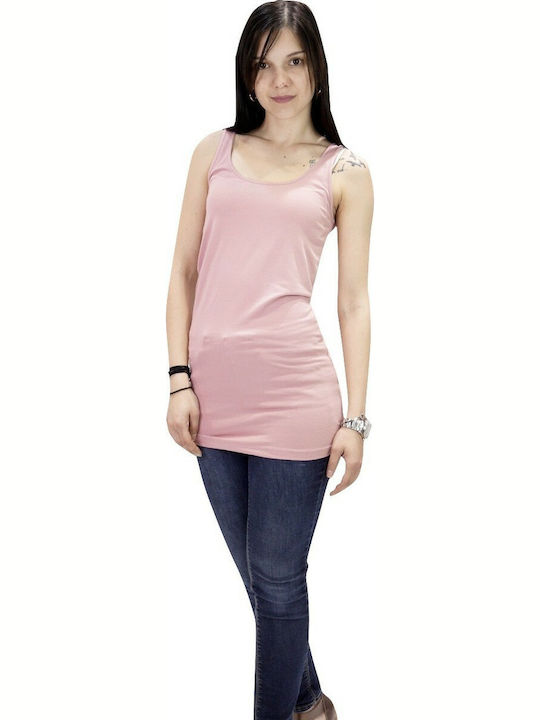 Vero Moda Bluza de Damă de Vară din Bumbac Fără mâneci Roz