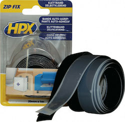 HPX Zip Fix Αυτοκόλλητη Ταινία Χριτς Χρατς Μαύρη 20mmx1m