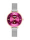 Curren Women's Watch with Metal Bracelet Silver/Purple