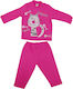 Minerva Meow 61057 Set Top & Bottom Kids Winter Cotton Pyjamas Fuchsia