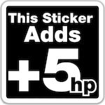 Car Stickers +5 Horses 10 x 10cm 1pcs