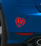 Car Signal Stickers VW Heart 10 x 10cm 1pcs