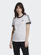 Adidas 3 Stripes Γυναικείο Αθλητικό T-shirt Λευκό