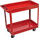 vidaXL Wheeled Metallic Tool Carrier 2 Slot W84...