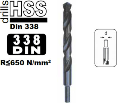 Helix Luftbohrer DIN 338 18.5mm Bohrer HSS für Metall
