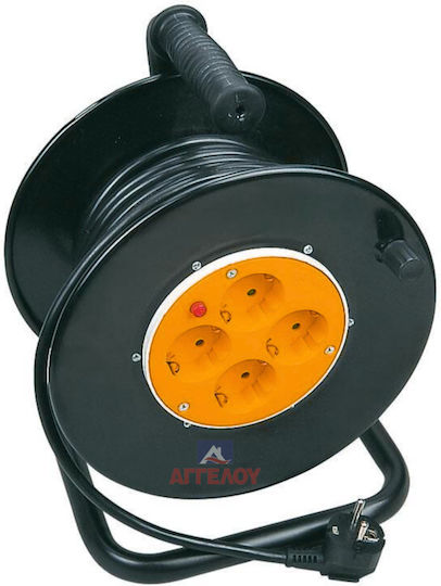 Eurolamp Extension Reel Cord 3 x 2.5mm²/30m Black