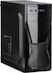 4world AK13BK Micro Tower Computer Case Black