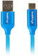 Lanberg Braided USB 2.0 Cable USB-C male - USB-A Μπλε 1m CA-USBO-22CU-0010-BL