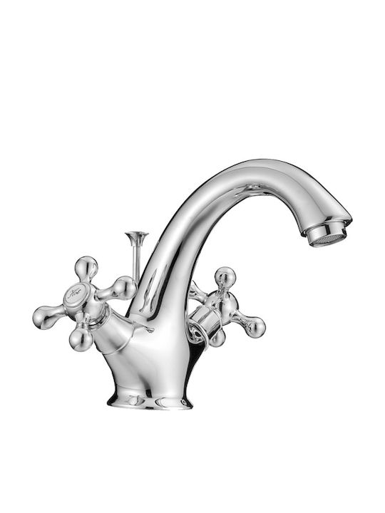 Inter Ceramic Algara Sink Faucet Retro Silver