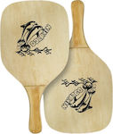 Set Strandrackets Beige mit Geradem Griff Beige