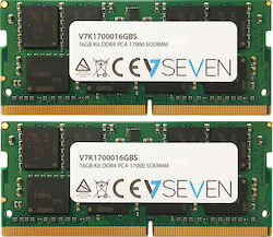 V7 16GB DDR4 RAM mit 2 Modulen (2x8GB) und Geschwindigkeit 2133 für Laptop