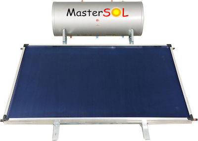 MasterSOL Eco Ηλιακός Θερμοσίφωνας 120 λίτρων Glass Διπλής Ενέργειας με 1.5τ.μ. Οριζόντιο Συλλέκτη