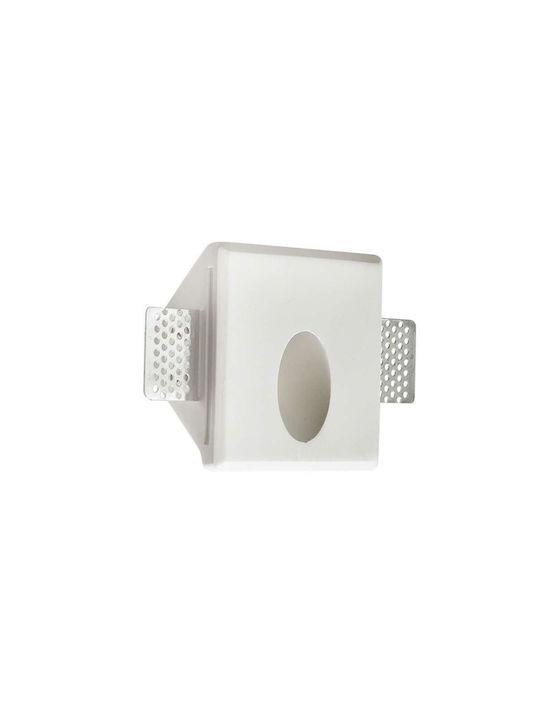 Aca Modern Wall Lamp with Integrated LED and Warm White Light White Width 10cm