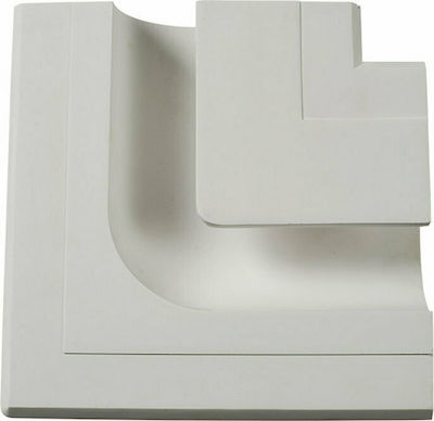 Aca Corner Gypsum Profile for LED Strips Linker Winkel 20x20x5cm Recessed Mounting G8018LW