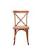 Destiny Cafe Wooden Chair Brown 50x52x89cm