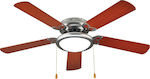 Muhler Ceiling Fan 95cm with Light Brown