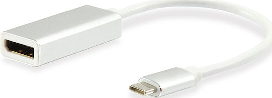 Equip Convertor USB-C Masculin în DisplayPort Feminin Alb 1 Bucată 133458