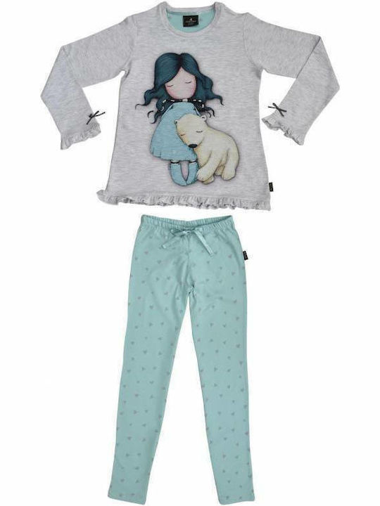 Santoro Pijama pentru copii De iarnă Din bumbac Gri
