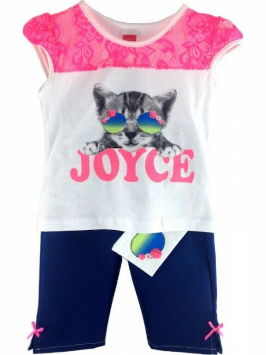 Joyce Kids Set with Shorts Summer 2pcs Pink