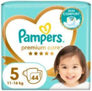 Pampers Tape Diapers Premium Care No. 5 for 11-16kg 44pcs