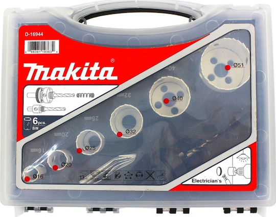 Makita Hole Saw Kit Electricians for Wood, Metal and Plastic