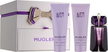 Mugler Alien Eau de Parfum 60ml Loțiune de Corp 100ml și Gel de Duș 100ml Set Pentru Femei cu Eau de Parfum și Gel de Duș