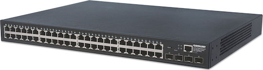 Intellinet 561334 Verwaltet L2 Switch mit 48 Ports Gigabit (1Gbps) Ethernet und 4 SFP Ports