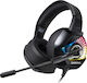 Onikuma K6 RGB Über Ohr Gaming-Headset mit Verbindung USB / 3,5mm Schwarz