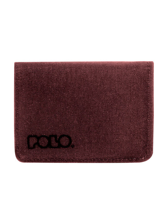 Polo Small Men's Card Wallet with RFID Burgundy