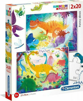 Kids Puzzle Funny Dinos for 3++ Years 20pcs Clementoni