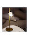Slamp Idea Brass Metal Table Lamp for Socket G9 with White Shade and Gold Base