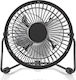 Nedis Metal Mini Fan Ventilator USB Negru