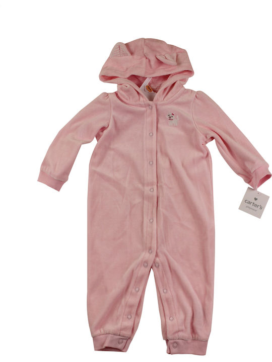 Carter's Baby Bodysuit Long-Sleeved Velvet Pink