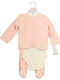 Carter's Baby Bodysuit Set Short-Sleeved with Pants Pink 3pcs