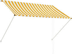 vidaXL Terrace Wall Tent Κίτρινο / Λευκό 1.5x2cm 143753