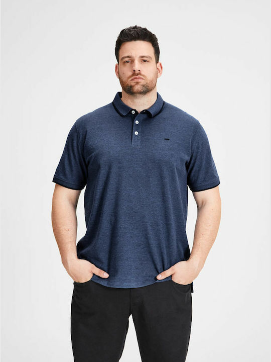 Jack & Jones Herren Kurzarmshirt Polo True Navy