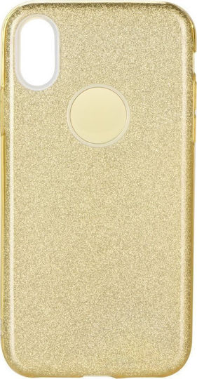 Forcell Shining Back Cover Σιλικόνης Χρυσό (Galaxy A20e)