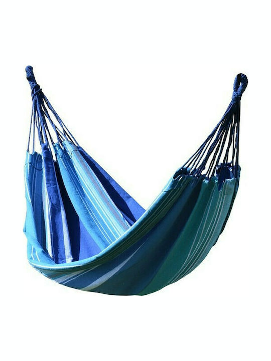 Cattara Textil Hammock Hammock Single Blue-White 200x100εκ.