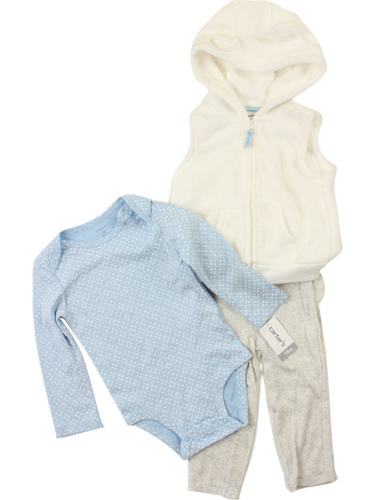 Carter's Baby Bodysuit Set Long-Sleeved Light Blue