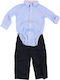Carter's Baby Bodysuit Set Long-Sleeved with Pants Light Blue 2pcs