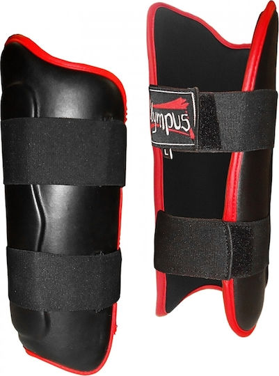 Olympus Sport Prince Vinyl Shin Guards Adults Black