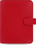 Filofax Saffiano Pocket Săptămânal Organizator Roșu 14.5x14.5cm