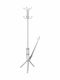 vidaXL Καλόγερος Μεταλλικός Λευκός 41x41x179cm
