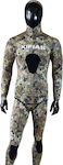 Xifias Sub Open Cell Wetsuit Internal Shaved with Chest Pad for Speargun Camouflage 3.5mm