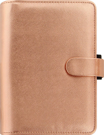 Filofax Saffiano Personal Weekly Organizer Pink Leather 18.8x18.8cm